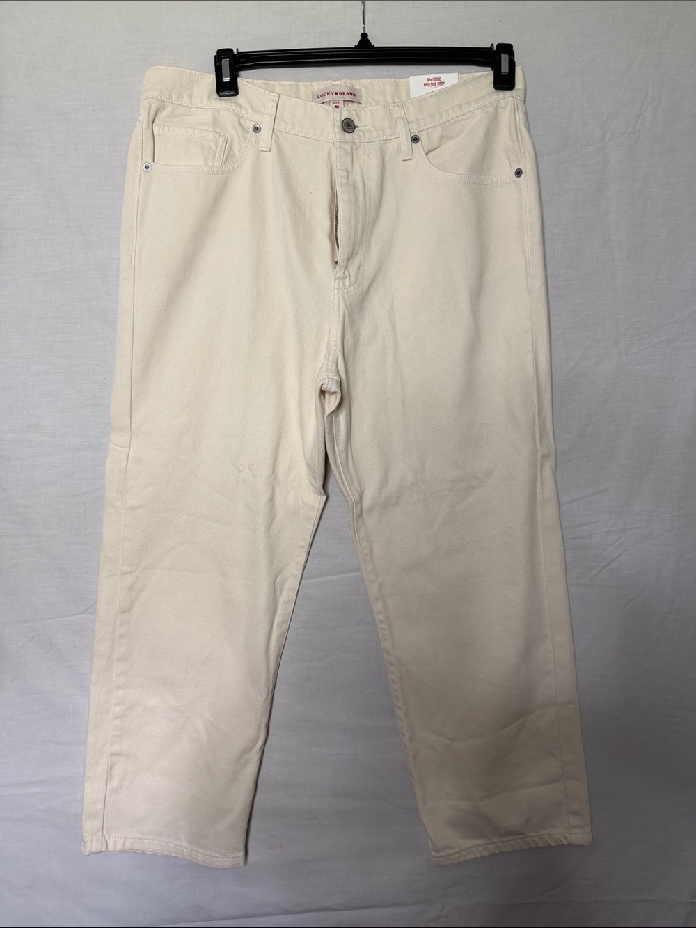 Lucky Brand Off-White Straight Leg Jeans